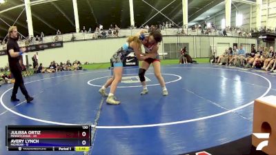 130 lbs Round 3 (4 Team) - Julissa Ortiz, Pennsylvania vs Avery Lynch, Michigan