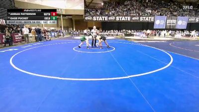 Boys 1A 150 lbs Champ. Round 2 - Gage Pucket, Chelan vs Adrian Patterson, Wapato