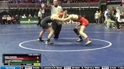 2A-126 lbs Cons. Round 3 - Wes Martin, Estherville Lincoln Central vs Kyler Sandholm, Red Oak