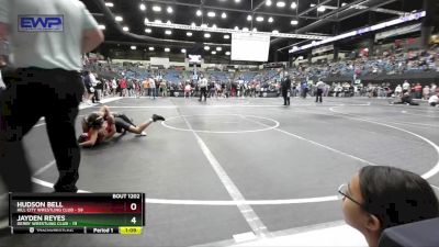 95 lbs Champ. Round 1 - Jayden Reyes, Derby Wrestling Club vs Hudson Bell, Hill City Wrestling Club