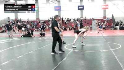 128 lbs 7th Place - Adriana Degroat, Metrowest United vs Leni Heinicke, Germany