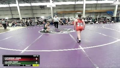 95 lbs Champ. Round 1 - Lilliona Rady, Lake Hazel Middle School vs Catherine Jones, Madison Middle School