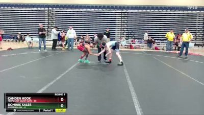 100 lbs Round 1 (6 Team) - Camden Hook, Terps East Coast Elite vs Dominik Sales, Guerrilla WA