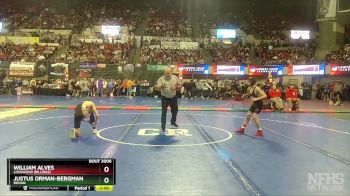 A - 103 lbs Champ. Round 1 - Justus Orman-Bergman, Ronan vs William Alves, Lockwood (Billings)