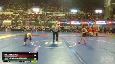 A - 103 lbs Champ. Round 1 - Justus Orman-Bergman, Ronan vs William Alves, Lockwood (Billings)