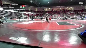 126 lbs Quarterfinals (8 Team) - Chase Dyer, BIXBY vs Hudson Beckley, BROKEN ARROW