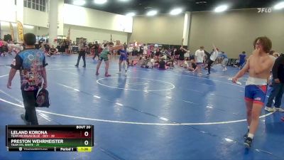 190 lbs Round 3 (16 Team) - Leland Korona, Team Michigan Blue - DEV vs Preston Wehrmeister, Team STL White