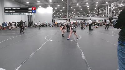 95 lbs Round 4 (6 Team) - Brooklyn Henry, PA West Black vs Lenia Selig, POWA