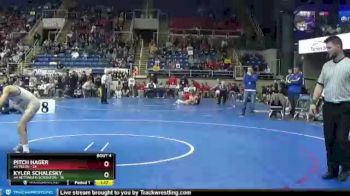 113 lbs Round 1 - Kyler Schalesky, #4 Hettinger/Scranton vs Pitch Hager, #5 Velva