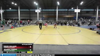 112 lbs 1st Place Match - Keanna Conrad, Mountain View Girls vs Kinzie Williams, American Falls Girls