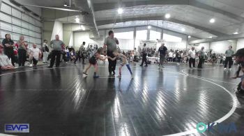 49 lbs Consi Of 8 #2 - Cainen Sitzman, Tulsa Blue T Panthers vs Geronimo Tecumseh II, Mojo Grappling Academy