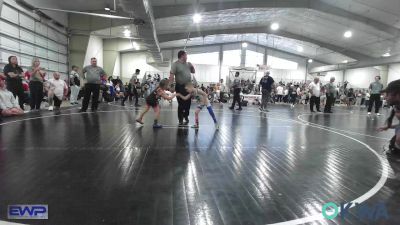 49 lbs Consi Of 8 #2 - Cainen Sitzman, Tulsa Blue T Panthers vs Geronimo Tecumseh II, Mojo Grappling Academy