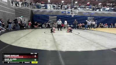 100 lbs Round 4 - Gage Allred, 208 Badgers vs Pedro Barajas, Mountain Man Wrestling Club