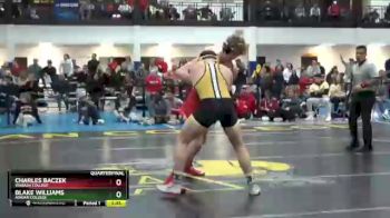 184 lbs Quarterfinal - Charles Baczek, Wabash College vs Blake Williams, Adrian College