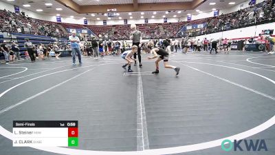 52 lbs Semifinal - Lincoln Steiner, Mustang Bronco Wrestling Club vs Jayce CLARK, Division Bell Wrestling