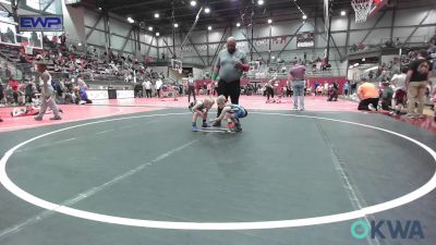 43 lbs Consi Of 4 - Luke Emerson, Hennessey Takedown Club vs Eagan Luxton, Bartlesville Wrestling Club