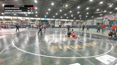 124 lbs Cons. Round 3 - Courtney Matthews, Newcastle Lady Dogies vs Nevada Mcmahon, Lead-Deadwood