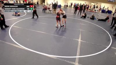 14U GIRLS - 140 lbs 1st Place Match - Reese Siedlecki, Minnesota vs Serenity Rose Halverson, Farmington Wrestling Club