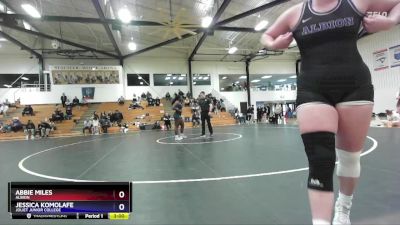 180 lbs Round 3 - Abbie Miles, Albion vs Jessica Komolafe, Joliet Junior College