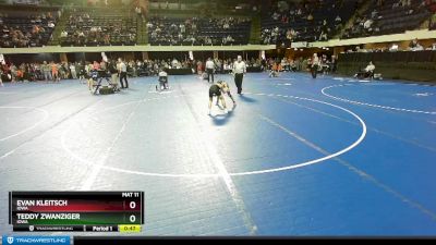 98 lbs 5th Place Match - Evan Kleitsch, Iowa vs Teddy Zwanziger, Iowa