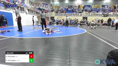 52 lbs Semifinal - Brooks Mccabe, Cowboy Wrestling Club vs Samuel Airington, Saints Youth Wrestling Club