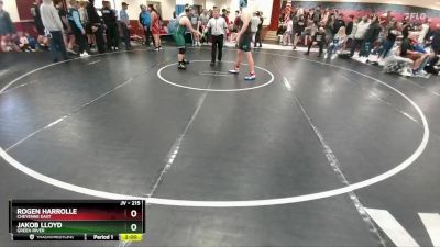 215 lbs Champ. Round 1 - Jakob Lloyd, Green River vs Rogen Harrolle, Cheyenne East