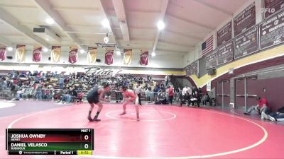 120 lbs Cons. Round 3 - Joshua Ownby, Hemet vs Daniel Velasco, Rubidoux