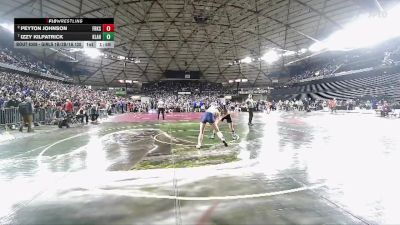 Girls 1B/2B/1A 120 Quarterfinal - Izzy Kilpatrick, Klahowya (Girls) vs Peyton Johnson, Forks (Girls)