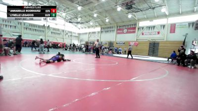 105 lbs Semifinal - Lynelle Legados, Hayward vs Annabelle Rodriguez, College Park