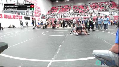 119 lbs Rr Rnd 1 - Braylon Oliver, Harrah Little League Wrestling vs Rhylen Harris, Midwest City Bombers Youth Wrestling Club