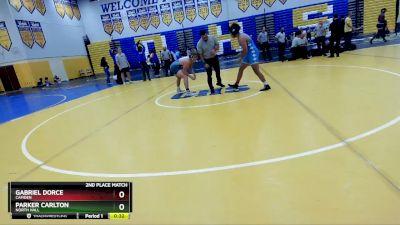 190 Gold 2nd Place Match - Parker Carlton, North Hall vs Gabriel Dorce, Camden