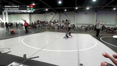 54 lbs Round Of 32 - Russell Flamm Jr, Unattached vs Cain Yellowhair, Ganado WC