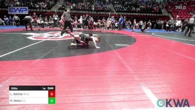 55 lbs Quarterfinal - Logan Weiher, Mcalester Youth Wrestling vs Reid Wells, Grove Takedown Club