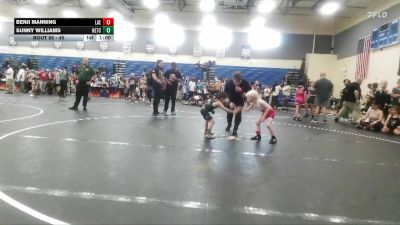 45 lbs Round 3 - Sunny Williams, KC Elite Training Center vs Benji Manning, L A Elite