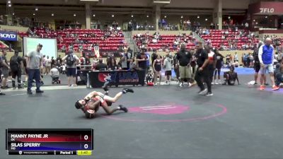 82 lbs Quarterfinal - Manny Payne Jr, OK vs Silas Sperry, MO