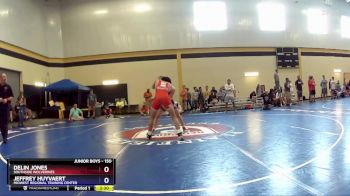 150 lbs Semifinal - Delin Jones, Southside Wolverines vs Jeffrey Huyvaert, Midwest Regional Training Center