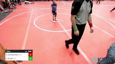 90 lbs Semifinal - Aiden Zimmerman, Weatherford Youth Wrestling vs Holden Smith, Piedmont