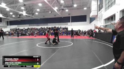 119 lbs Round 1 - Michael Pech, Artesia Highschool vs Greyson Oshiro, C- Quence Wrestling