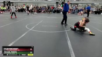 64 lbs Round 1 (4 Team) - Michael Roshia, Mat Warriors Green vs Tyler Ribchinsky, All I See Is Gold Academy