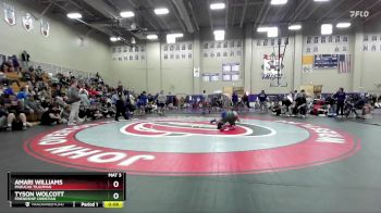 144 lbs Cons. Semi - Amari Williams, Paducah Tilghman vs Tyson Wolcott, Friendship Christian