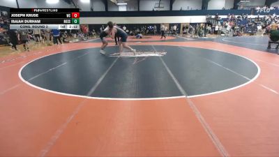 285 lbs Cons. Round 2 - Joseph Kruse, Wheaton vs Isaiah Durham, Messiah