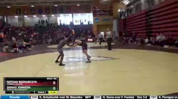 125 lbs 5th Place Match - Nathan Bednarczyk, Cornell College vs Denias Johnson, Graceland University