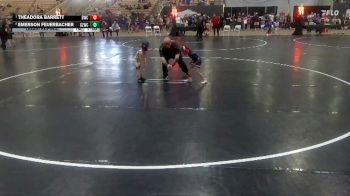 42 lbs Quarterfinal - Theadora Barrett, Blackman Wrestling Club vs Emerson Feuerbacher, Ground Zero Wrestling Club