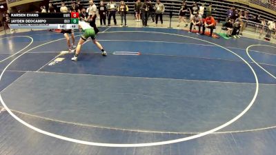 125 lbs Cons. Quarters - Karsen Evans, Uintah Wrestling vs Jayden DeOcampo, Idaho Gold