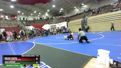 144 lbs Semifinal - Max Inman, Hamilton Southeastern vs Micah Tonte, Franklin Wrestling Club