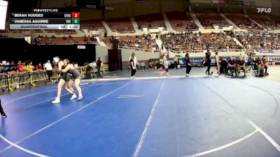 132-D1 Quarterfinal - Vanessa Aguirre, Youngker High School vs Bekah Hodges, Campo Verde High School