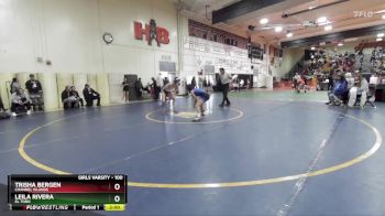 100 lbs Champ. Round 2 - Trisha Bergen, Channel Islands vs Leila Rivera, El Toro