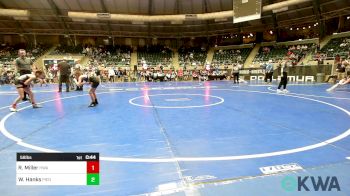 58 lbs Final - Riley Miller, HURRICANE WRESTLING ACADEMY vs Will Hanks, Piedmont