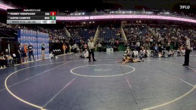 3A 106 lbs Cons. Round 1 - Tommy Kishpaugh, St. Stephens High School vs Justin Campos, White Oak High School