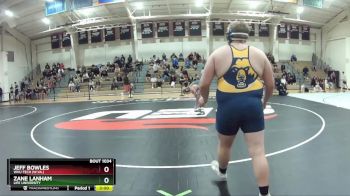 285 lbs Quarterfinal - Zane Lanham, Life University vs Jeff Bowles, WVU Tech (W.Va.)